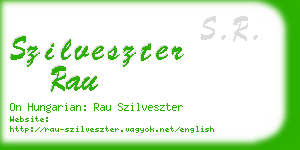 szilveszter rau business card